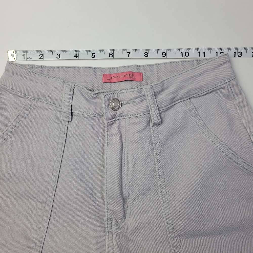 Signature 8 | Womens Wide Leg Crop Denim Pants - Picture 7 of 12